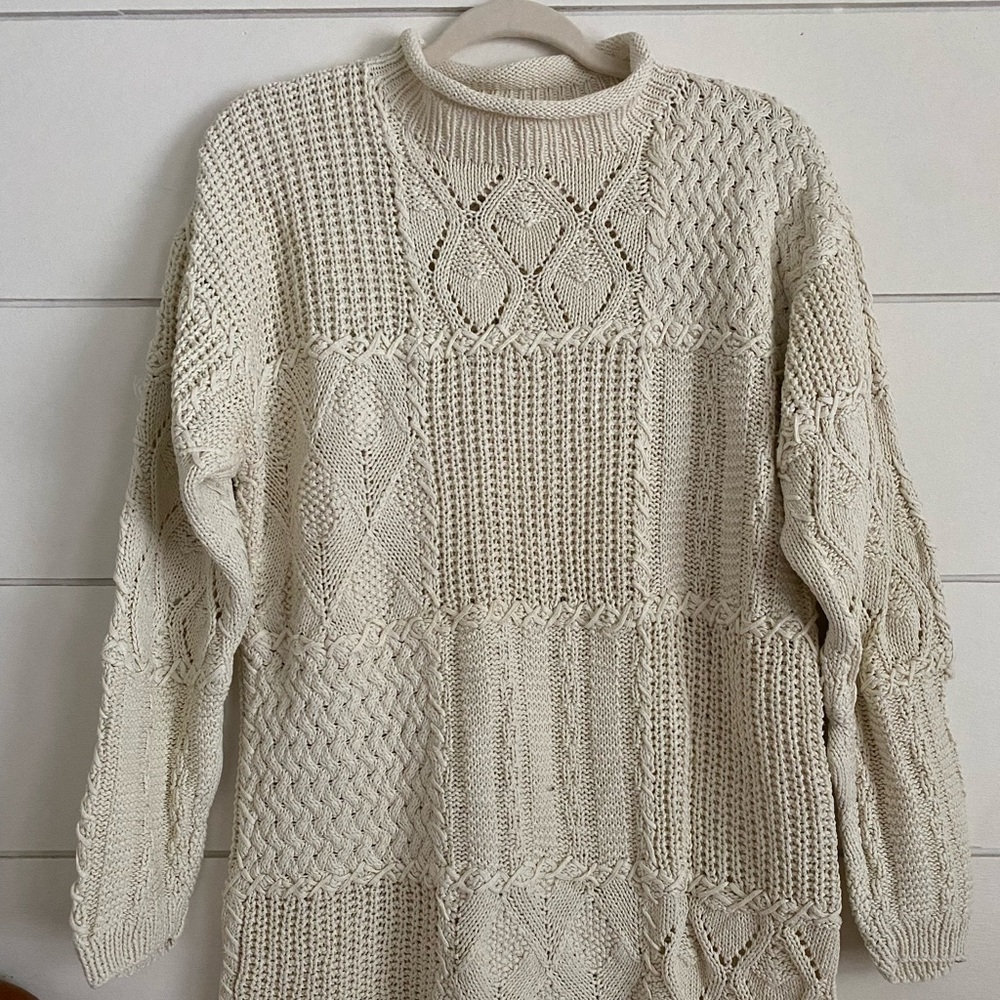 Yarnworks Handknit Cream Sweater